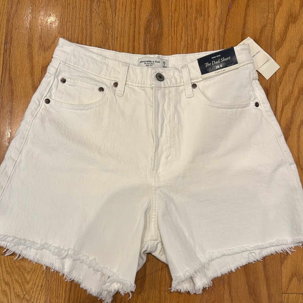 Abercrombie high rise dad shorts curve love